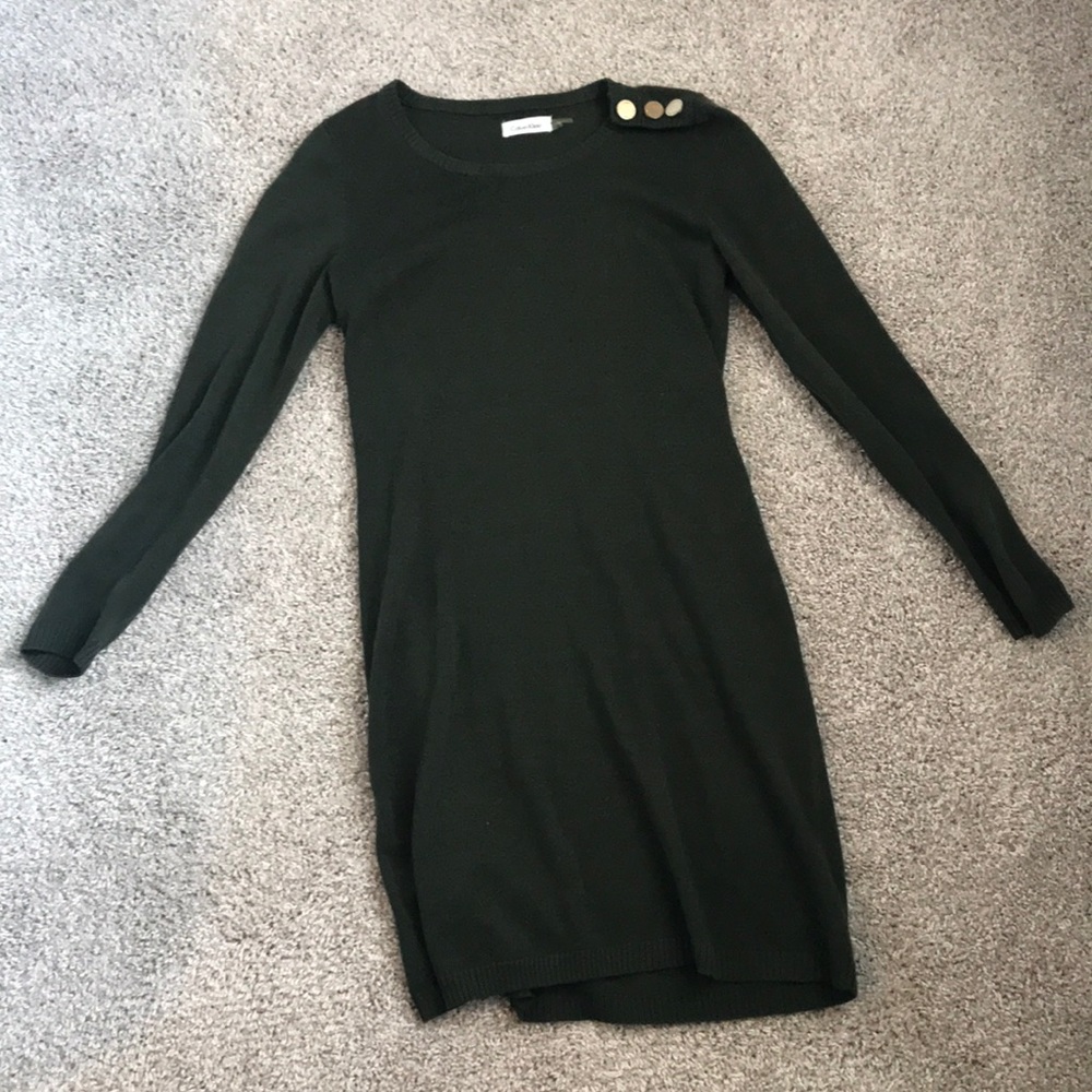 Olive Calvin Klein Sweater Dress